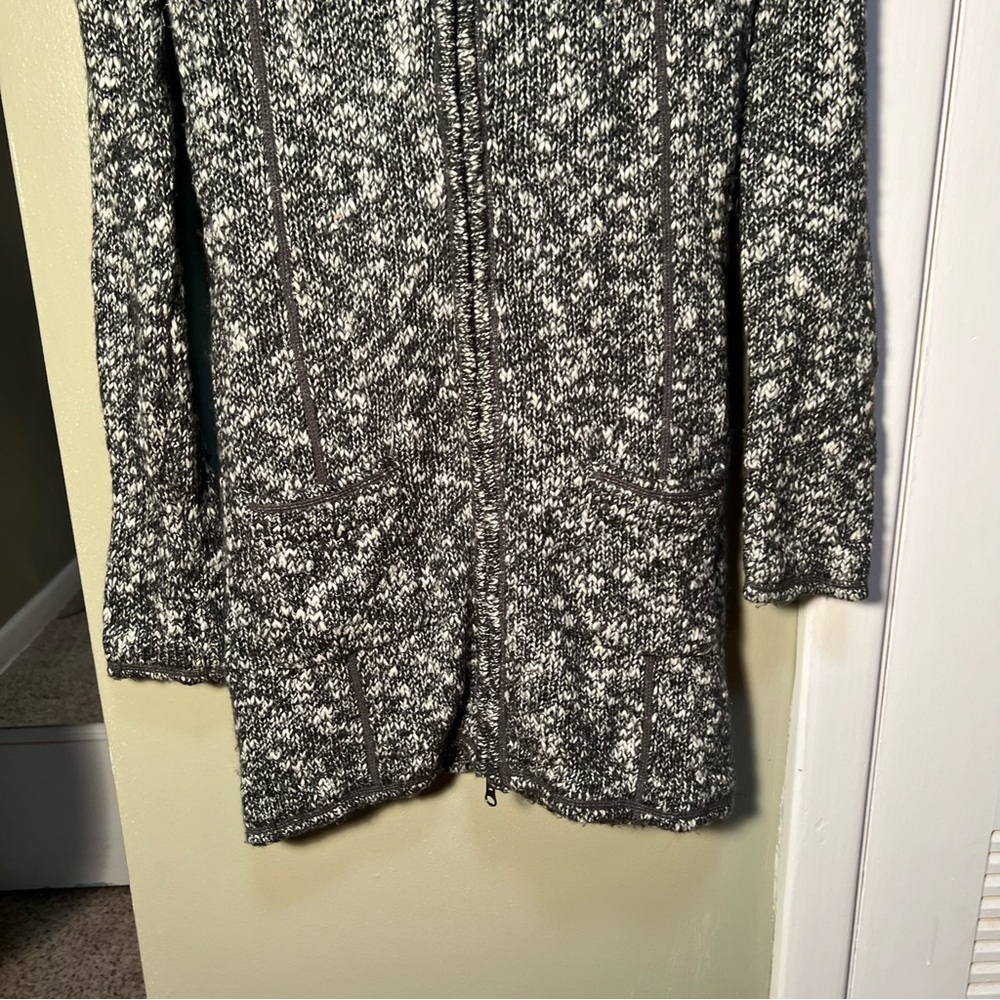 Soybu Laurie Full Zip Sweater Coat Sherpa Hooded Gray S - Picture 4 of 9